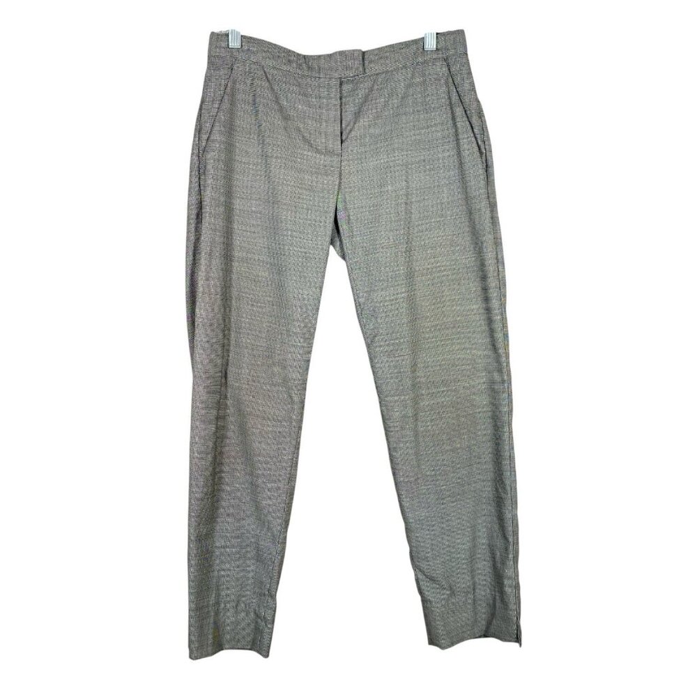 Vintage Theory Dress Pants Women’s 4 Wool Lycra Blend Trouser Nailhead Grey USA